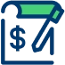 Icono de documento con dinero